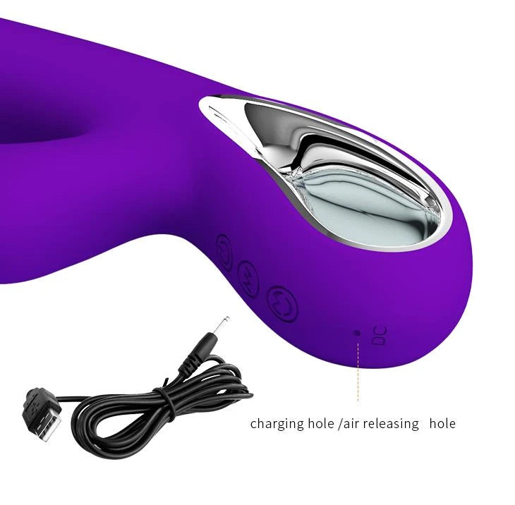 Vibratore punto G Jersey 12 funzioni – ricaricabile, viola | Pretty Love