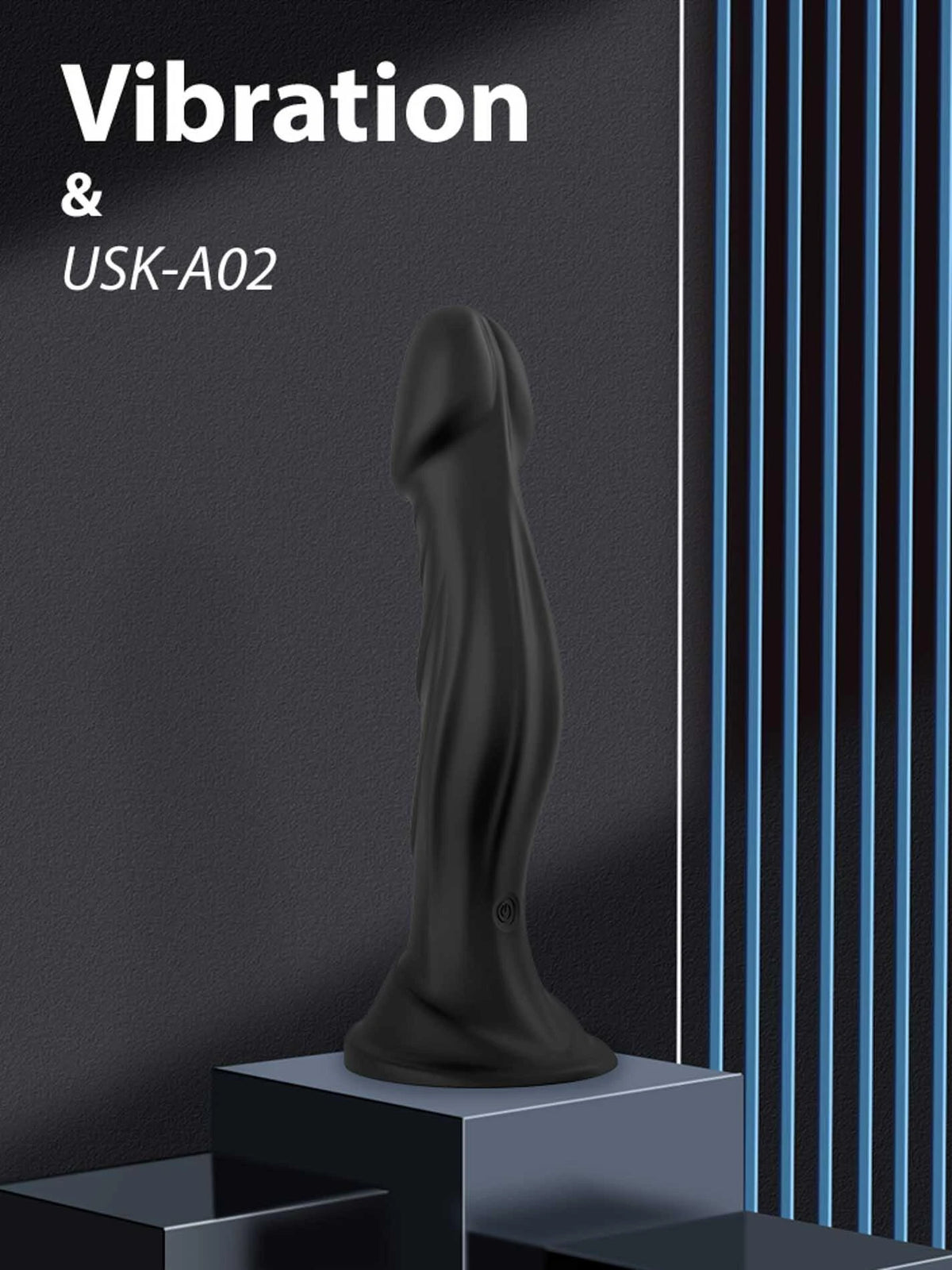 Realistic dildo Optimus 9 functions – remote control, rechargeable, black | Favorites