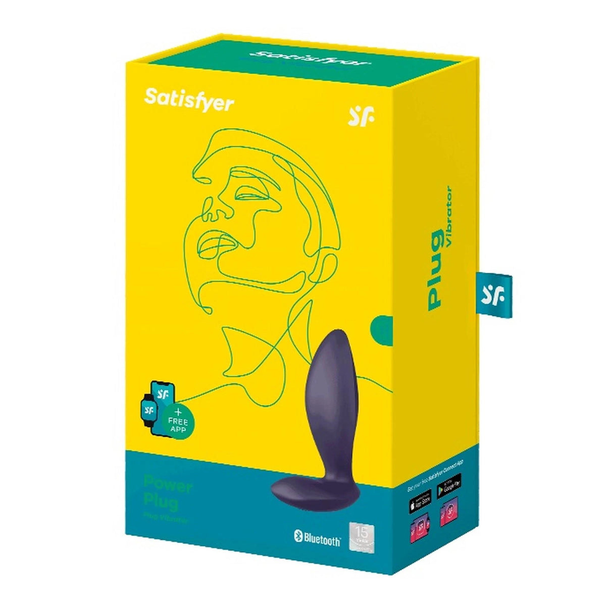 Plug anal 11.25 cm – vibratório, recarregável, roxo | Satisfyer