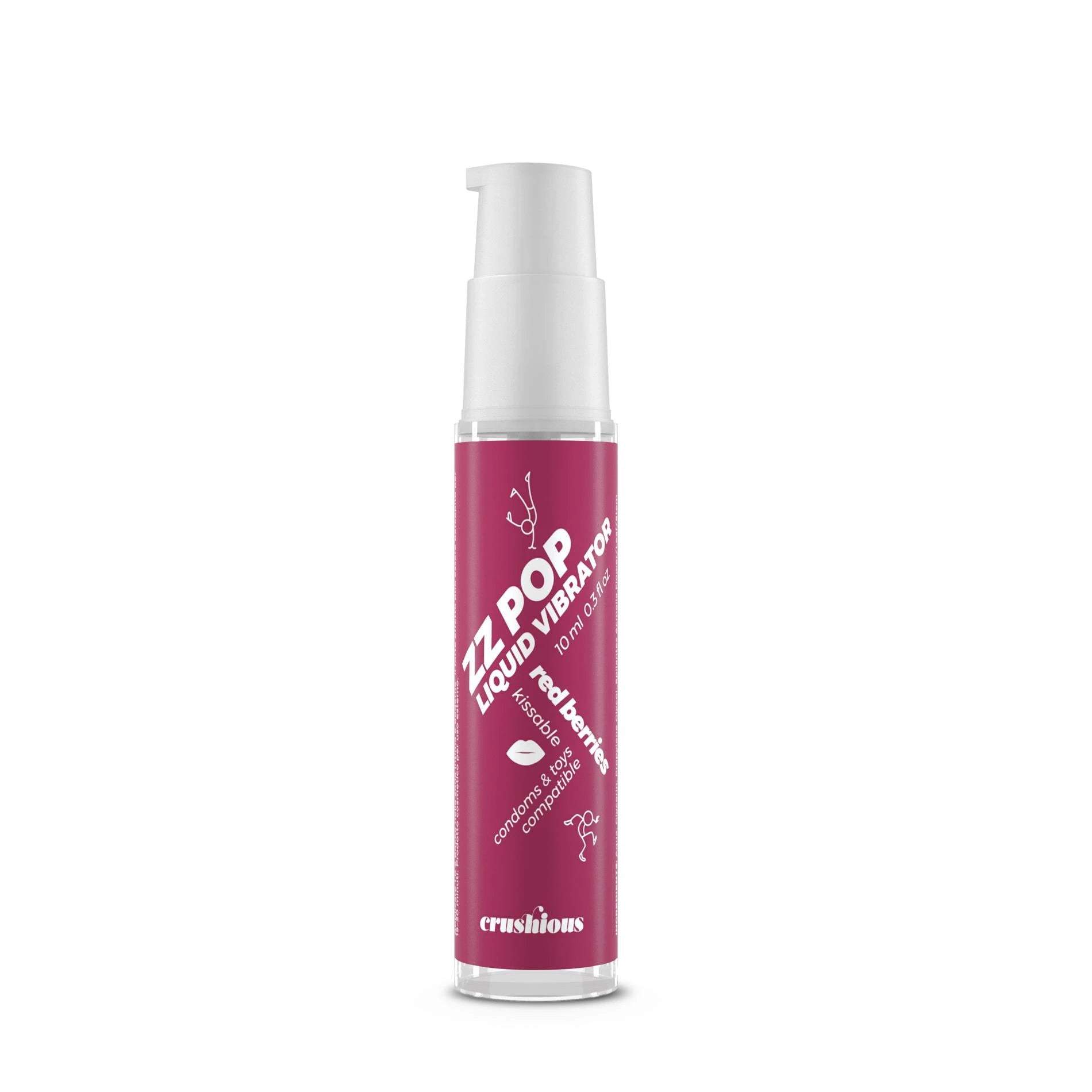 ZZ Pop - Kissable Liquid Vibrator - Red Berries - 0.3 fl oz / 10 ml