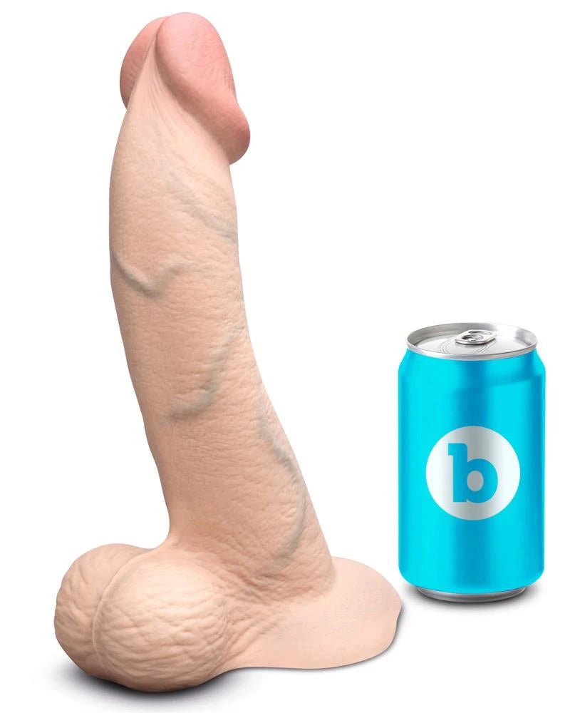 Realistischer Dildo slipskin curvy – mit Saugnapf, große Größen | b-Vibe