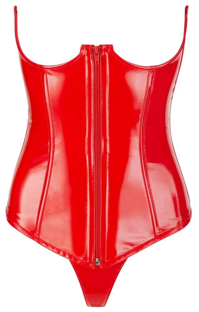 Corset – wetlook, red | Black Level