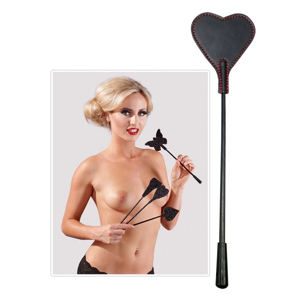 Korbács Crop – fekete 25 cm | Bad Kitty