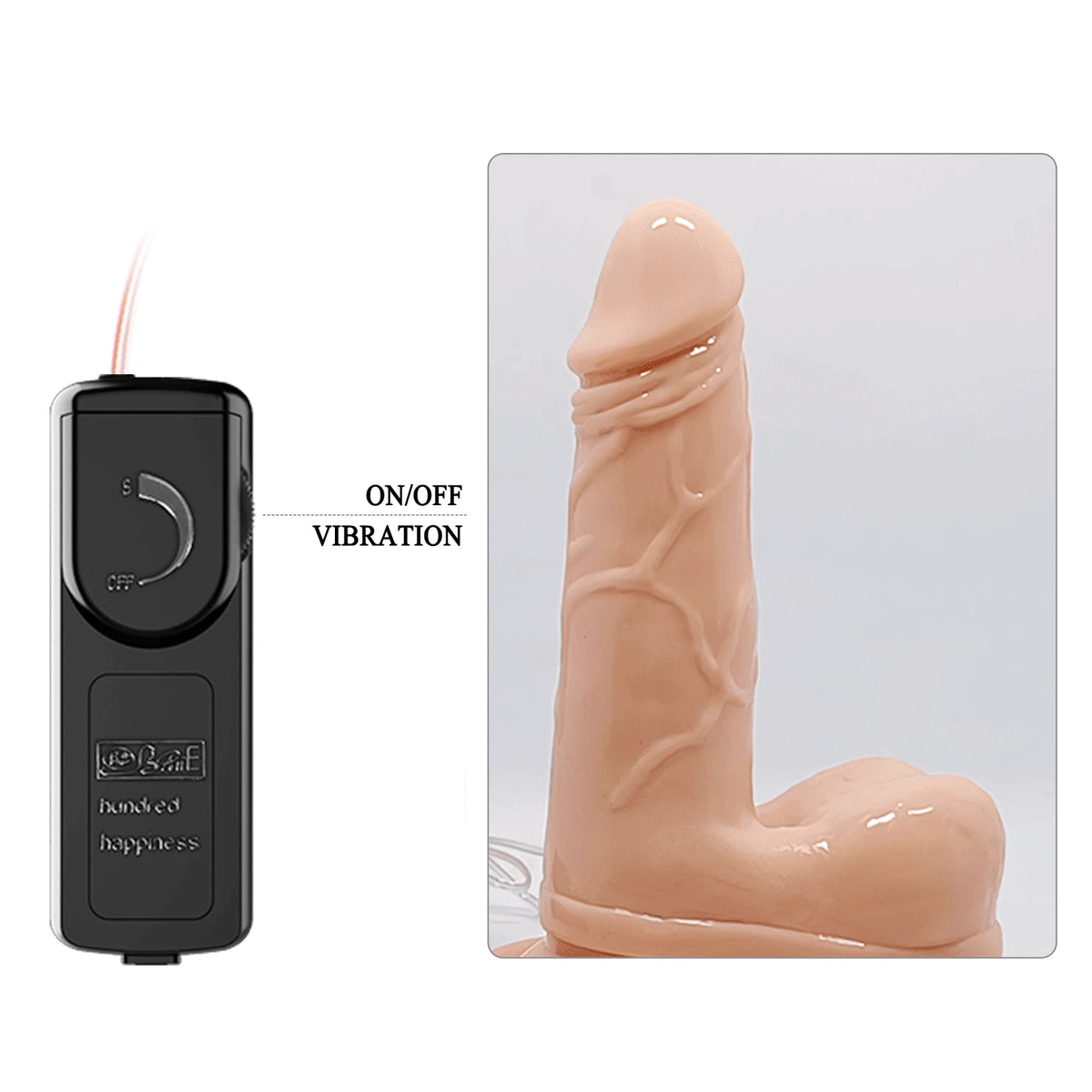 Vibrador realista Barbara Genie 5 7 – con mando a distancia, de cyberskin | Baile