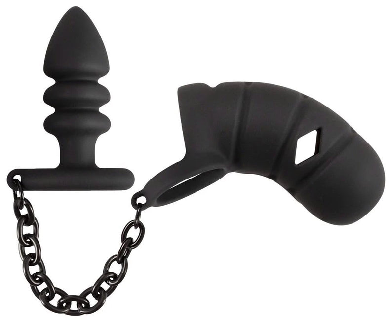 Black Velvets Cock cage avec un