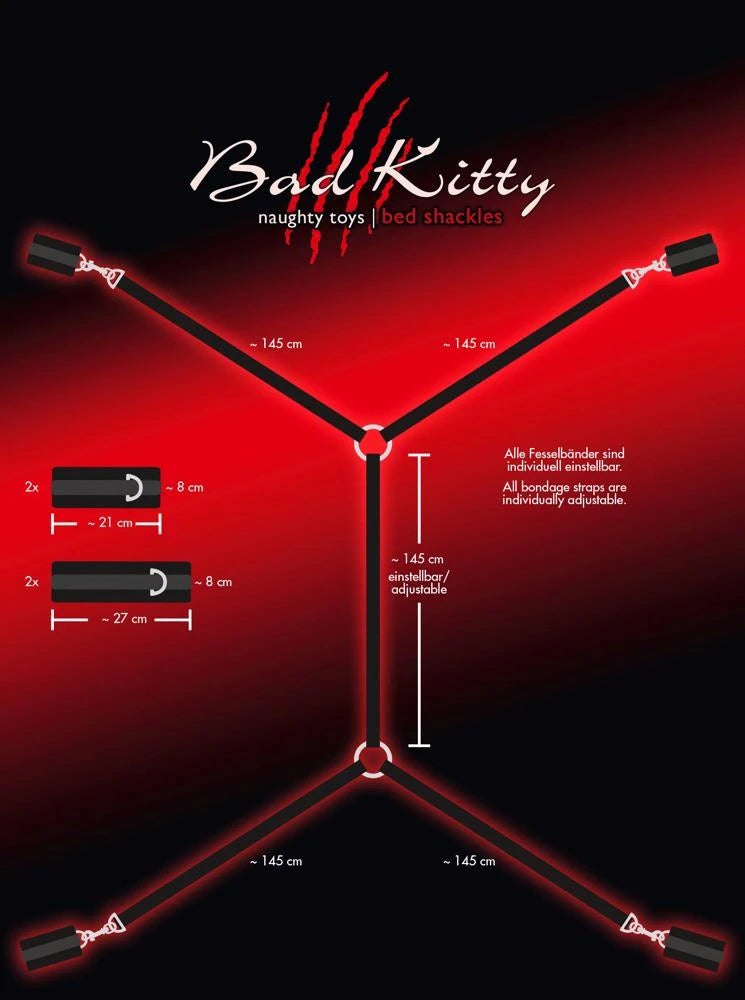 Bondage restraint Bed Shackles – black | Bad Kitty