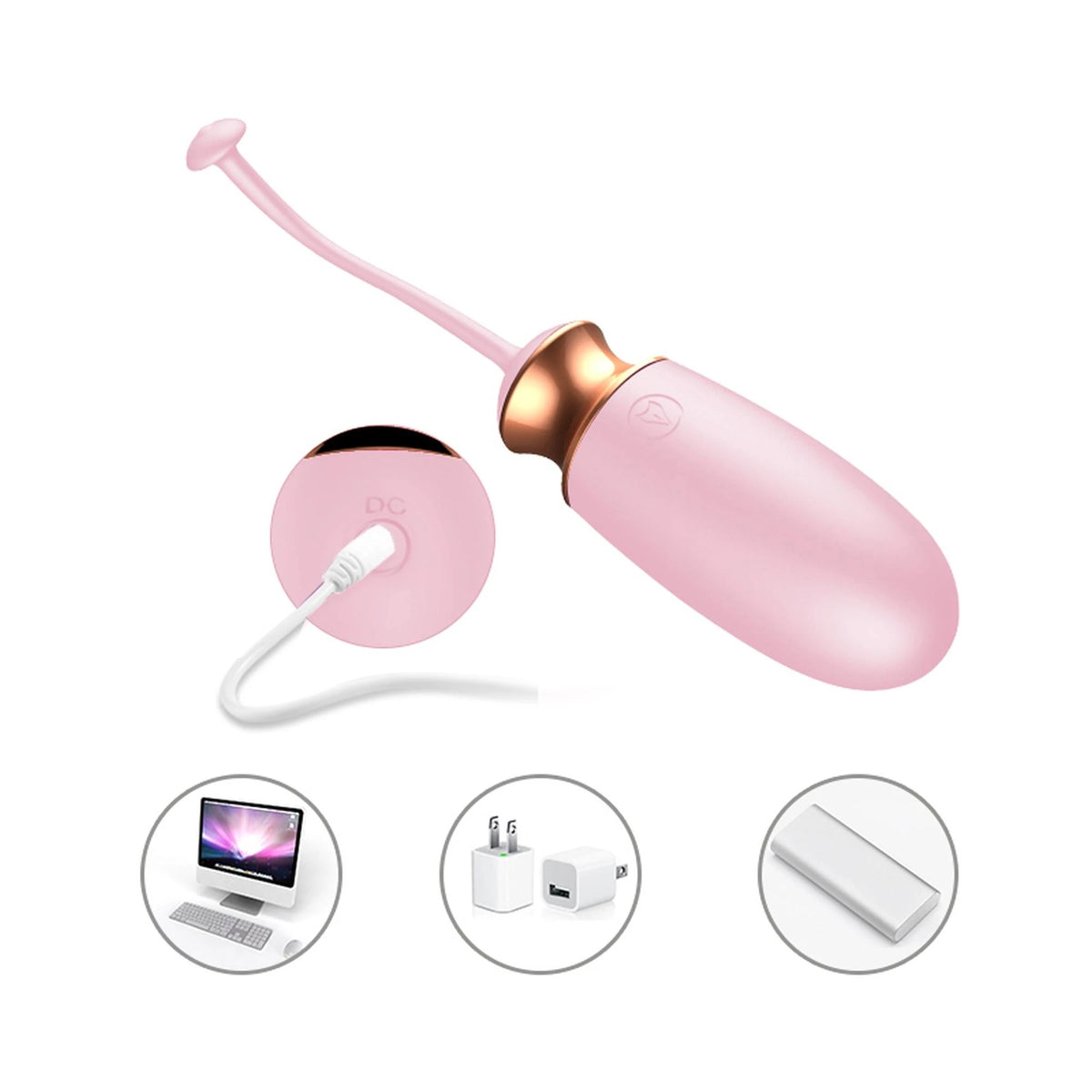 Ovo vibratório Voice 10 funções – com controlo remoto, recarregável, rosa | Favorites