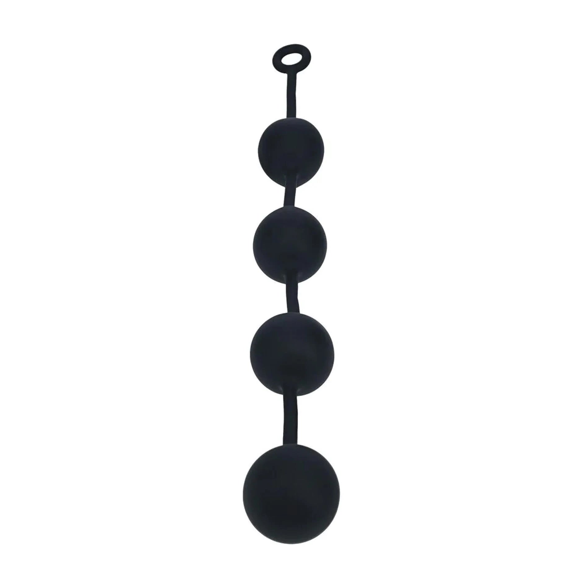 Balles anales rondes en silicone - XXL - 60mm - Noir