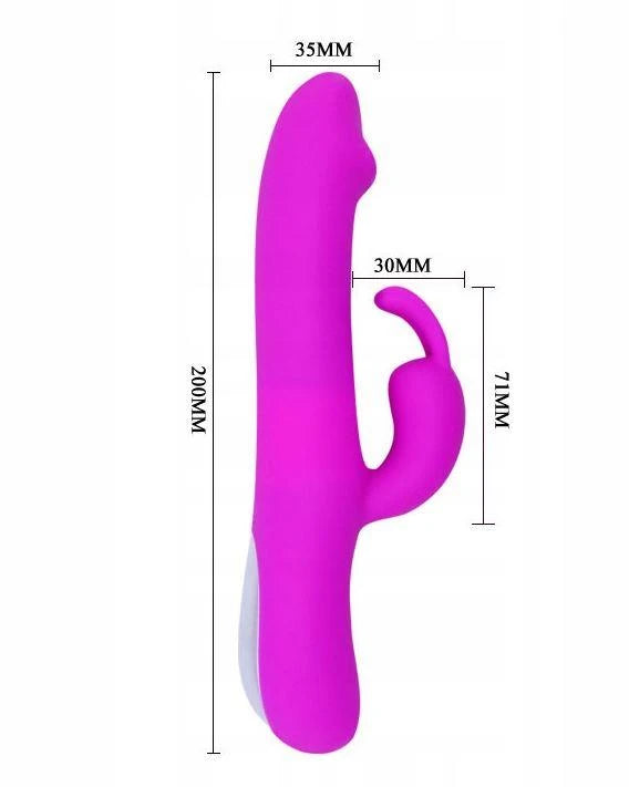 Rabbit-Vibrator Motion 7 Funktionen – wiederaufladbar, fuchsia | Pretty Love