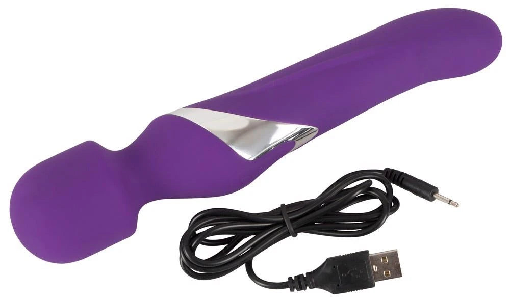 Massaggiatore wand Pearl 7 funzioni – ricaricabile, viola | JAVIDA