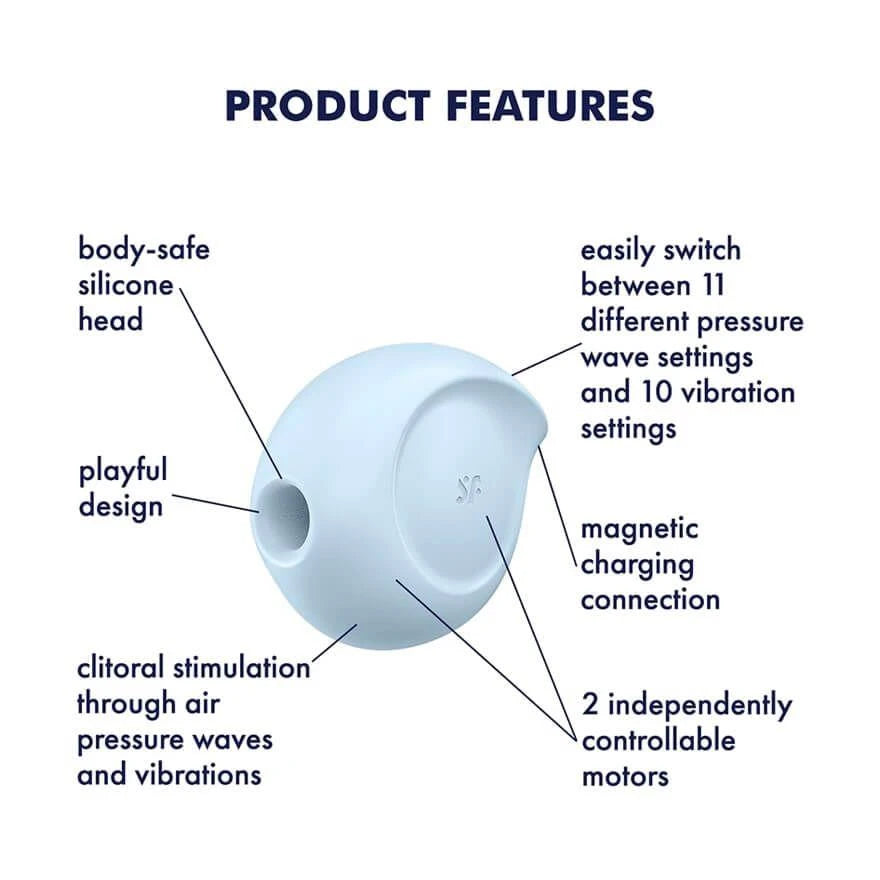 Stimulateur clitoridien Sugar Rush Air Pulse 12 fonctions – bleu | Satisfyer