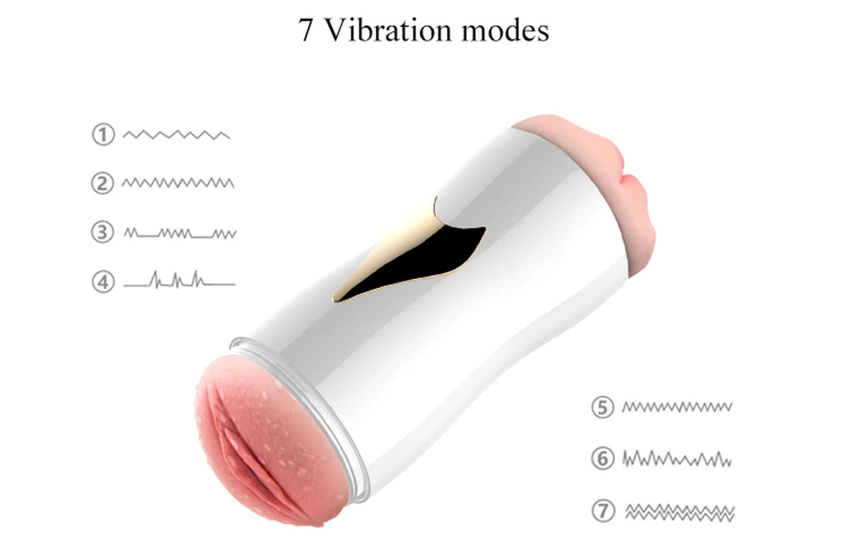 Masturbador 7 funciones – recargable, con ventosa, nude | Favorites