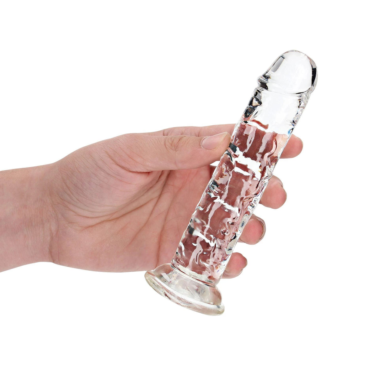Dildo realistico Straight – con ventosa, trasparente 4.9 cm | RealRock