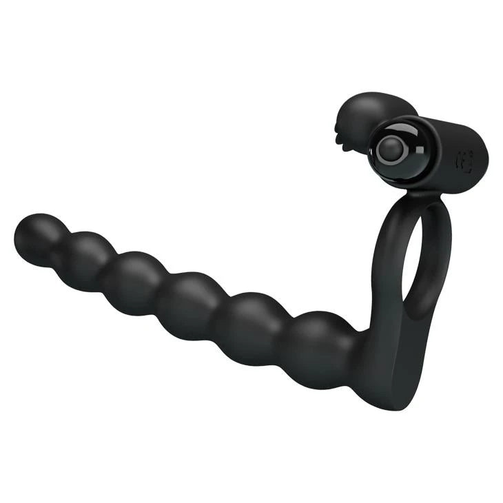 Anel peniano Hercules Sheath III 10 funções – vibratório, com aquecimento, preto | Pretty Love