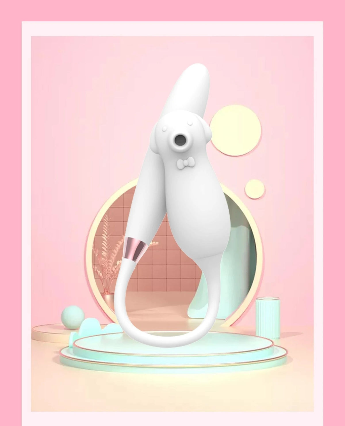 Estimulador de clitóris Elva Purpose 9 funções – recarregável, duplo, branco | Favorites