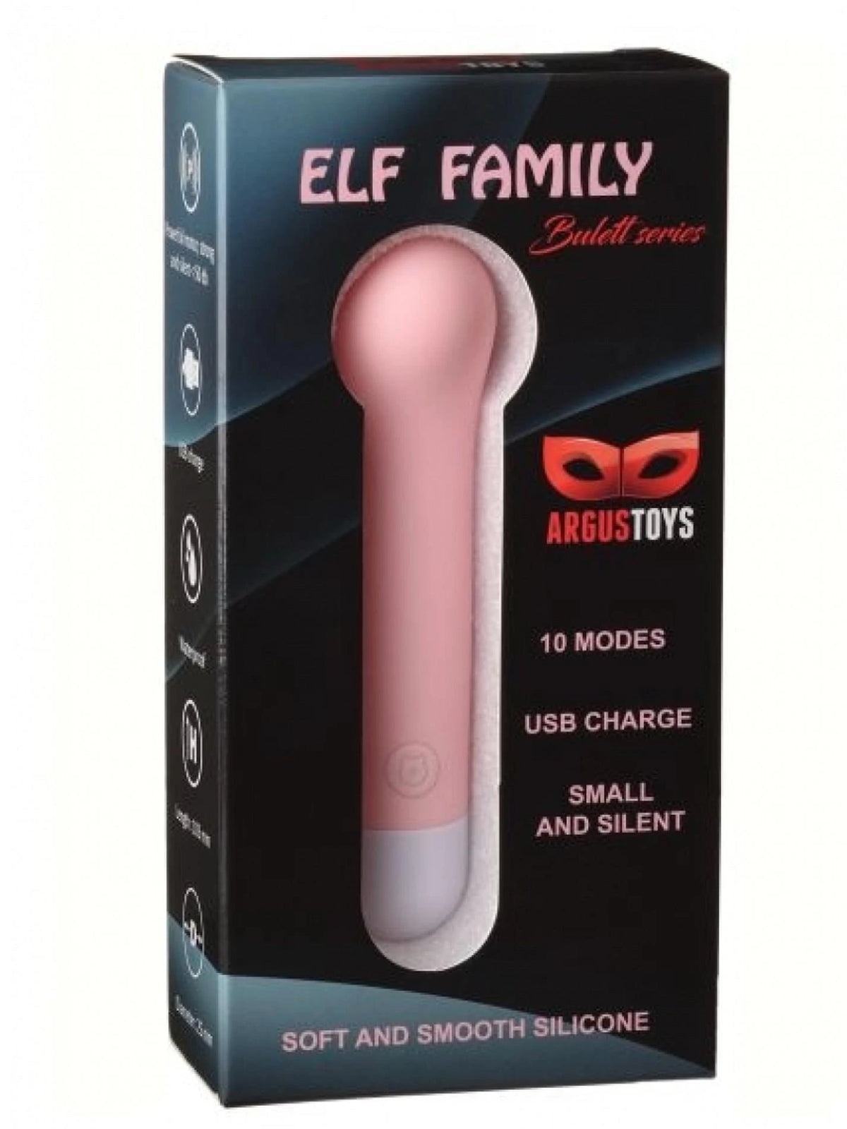Vibratore classico Elf family 2 10 funzioni – ricaricabile, rosa | Argus