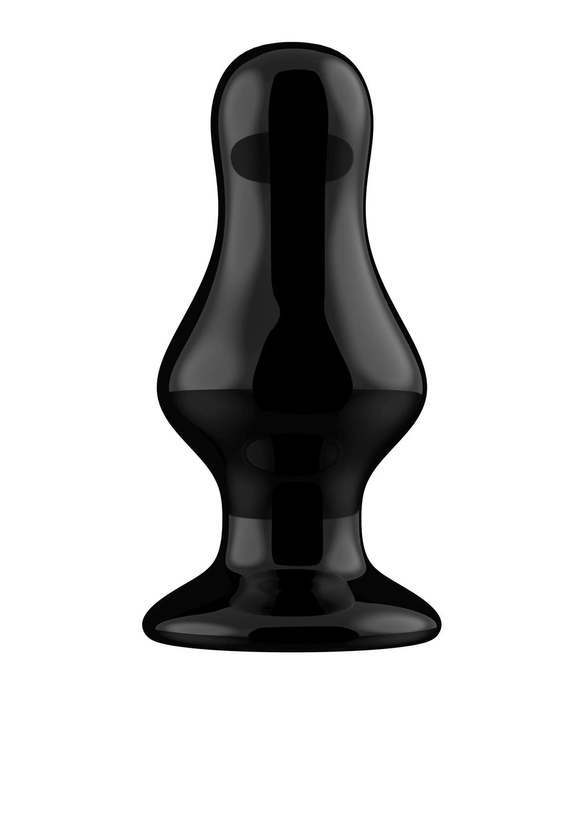 Butt plug Missy 10 functions – glass, remote control, black | Chrystalino