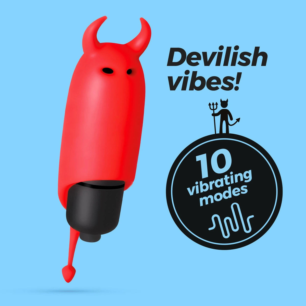 Vibratore bullet Pet Devil 10 funzioni – rosso | Crushious