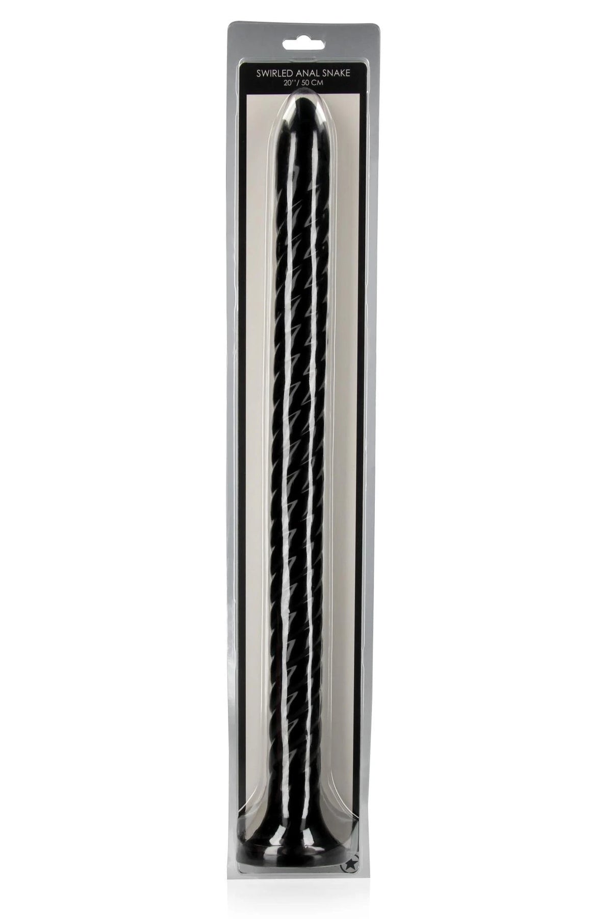 Dildo Swirled Snake 54.9 cm – con ventosa, nero | Ouch!