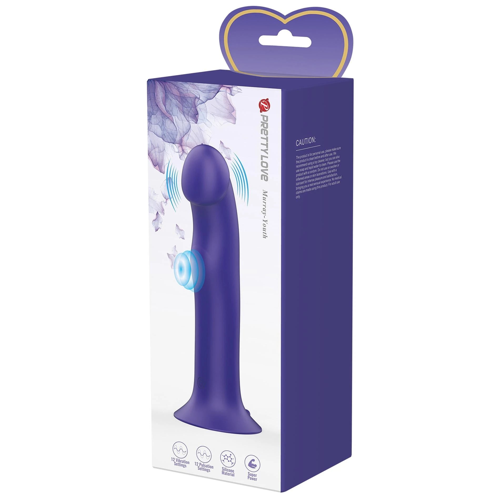 PRETTY LOVE - Murray - Jeunesse, 12 modes d'ondes de pulsations, 12 fonctions de vibrations, base ventouse