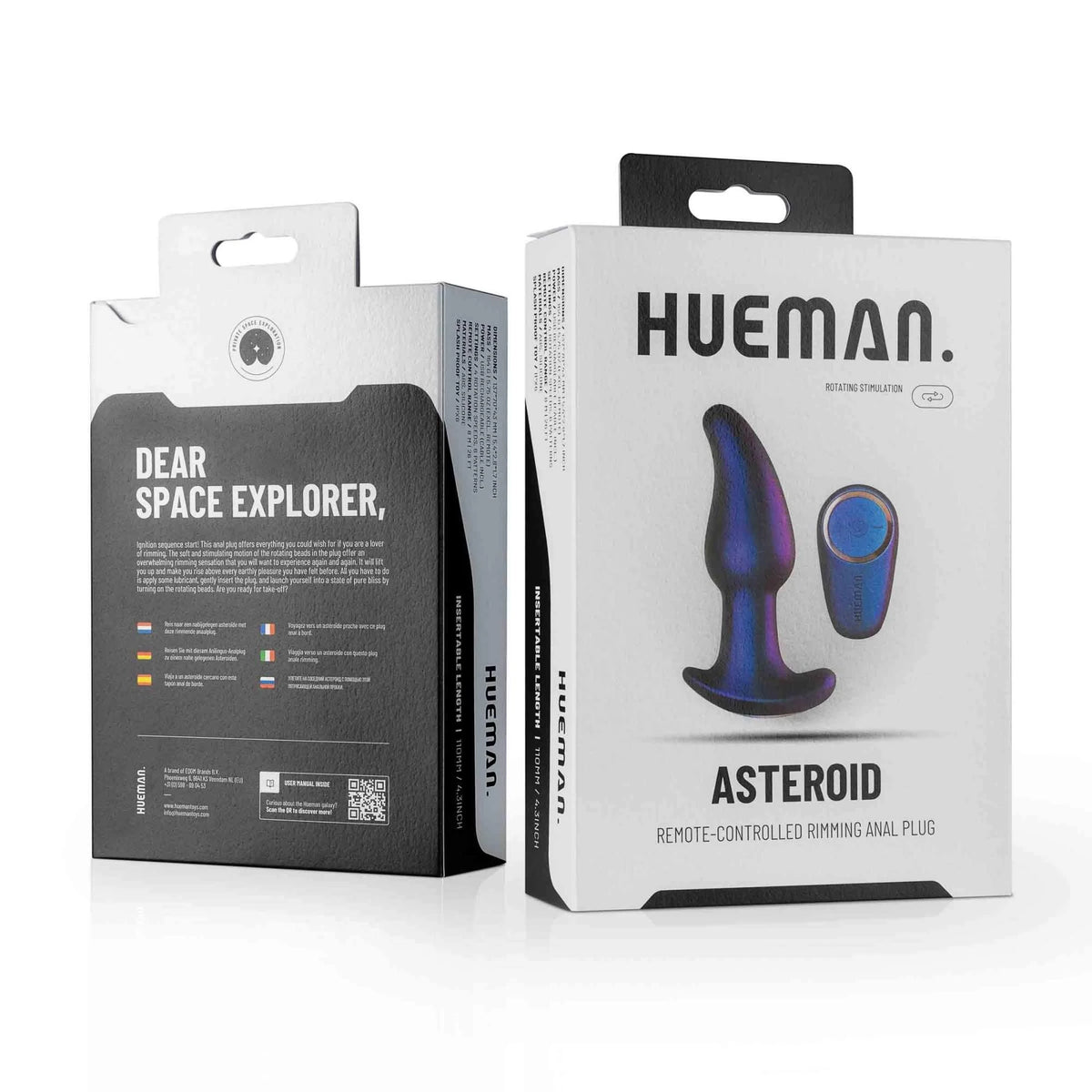 Plug anal Asteroid Rimming 4 vitesses – vibrant, rechargeable, violet | Hueman