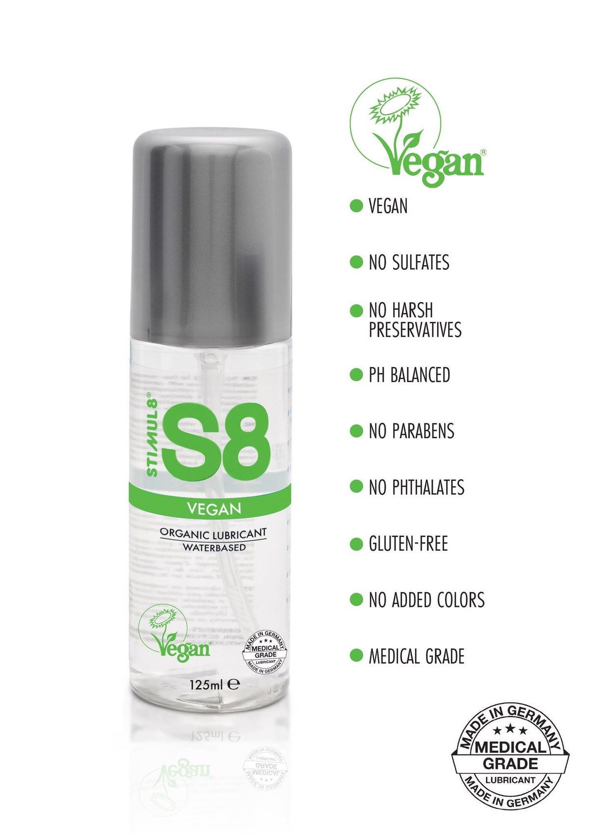Lubrificante S8 WB Vegan 125 ml – a base d'acqua