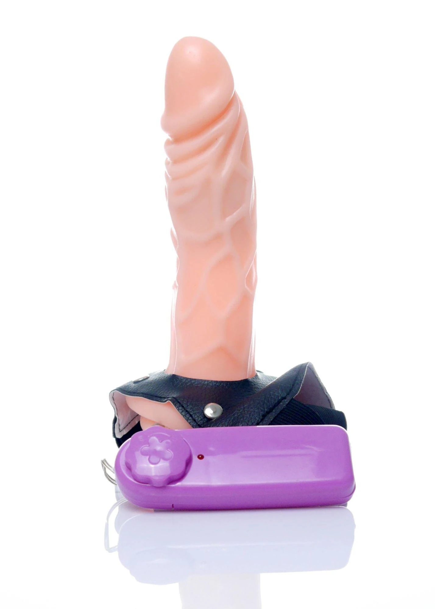 Prothèse-Hollow Strap-on Adrian vibrante