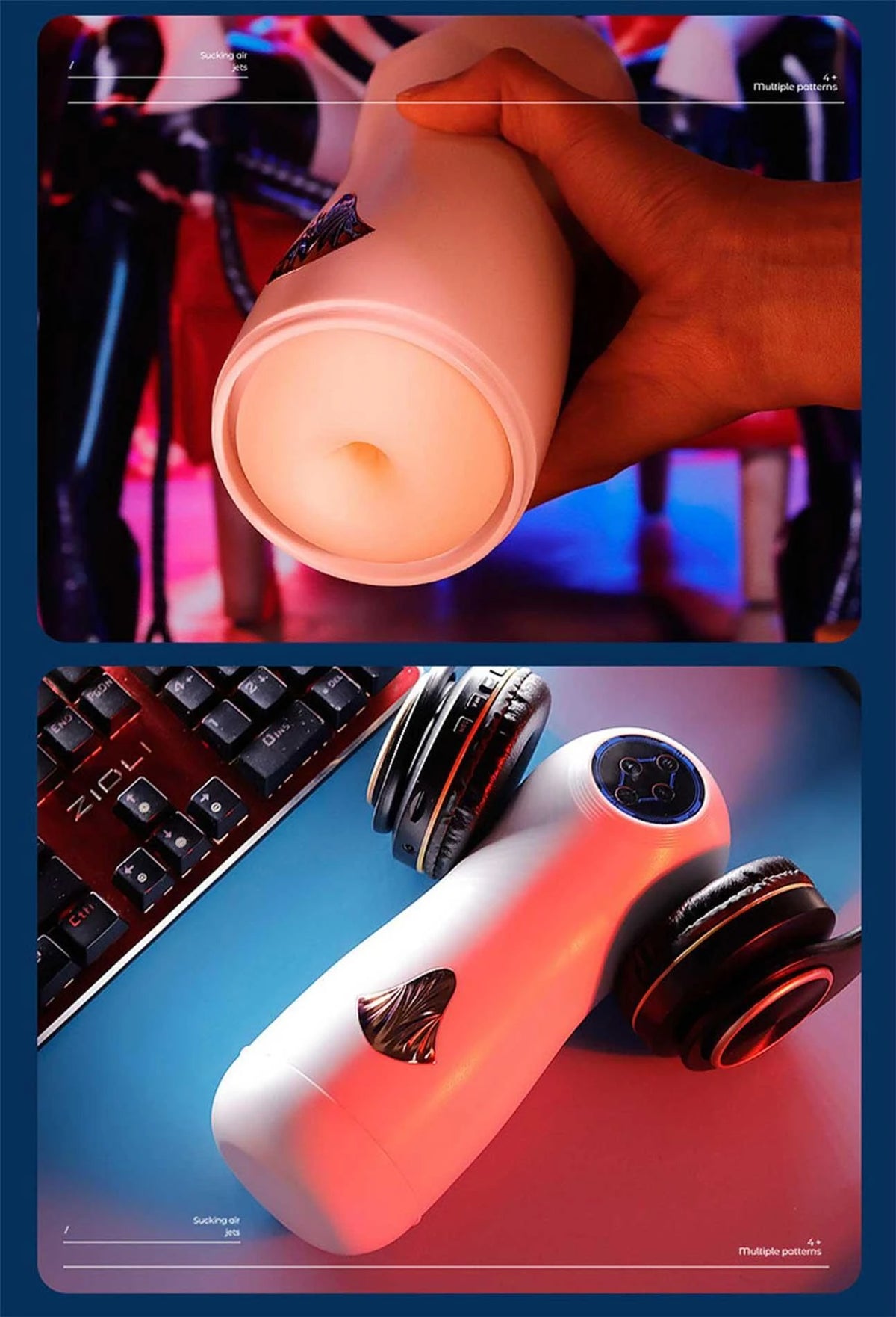 Maszturbátor PleasureCup 8 Interactive Voice 8 funkció – újratölthető, vibrációs, testszínű | Favorites