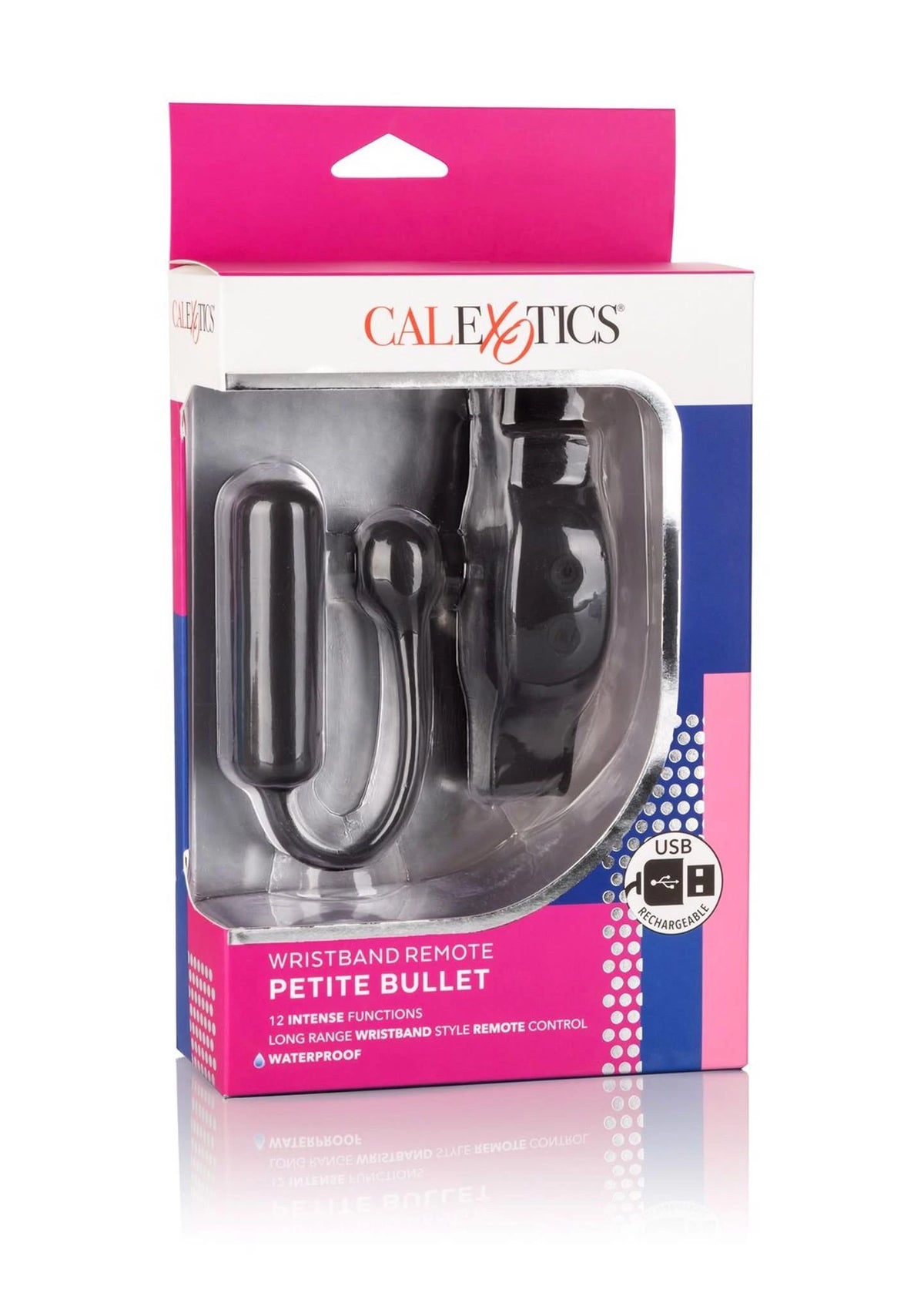 Vibrador bala Wristband Petite – con mando a distancia, recargable, negro | Calexotics