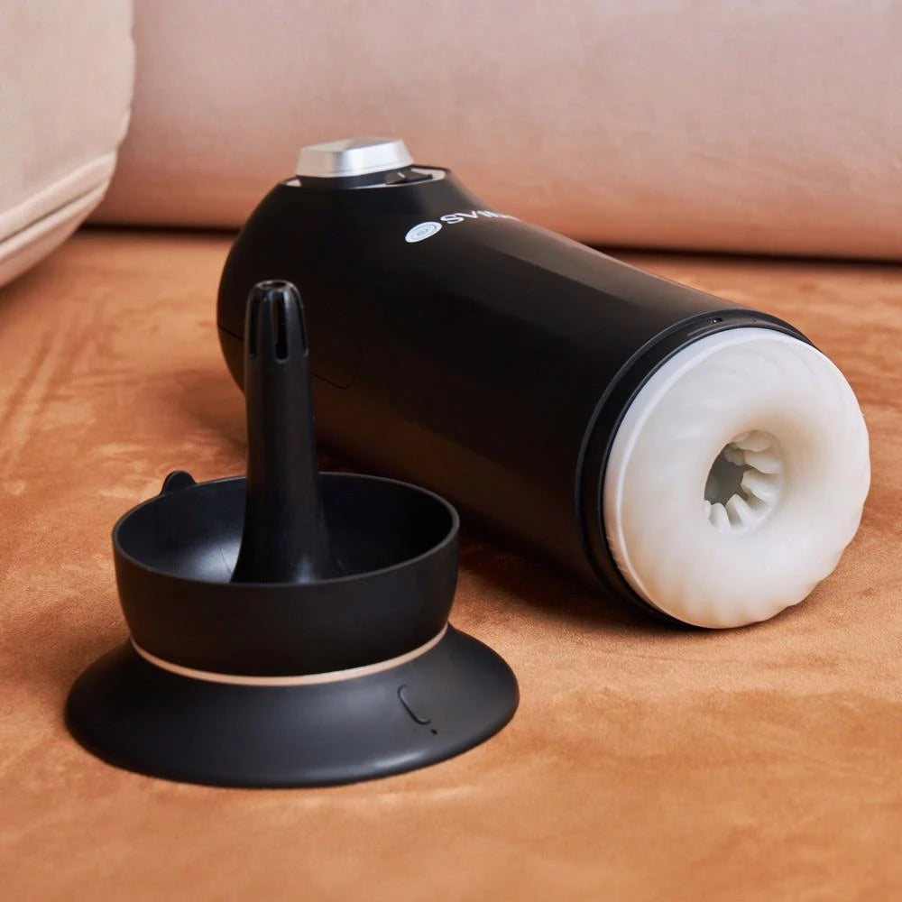 Maszturbátor Ikon 10 funkció – melegítő, lökő, fekete | SVibe