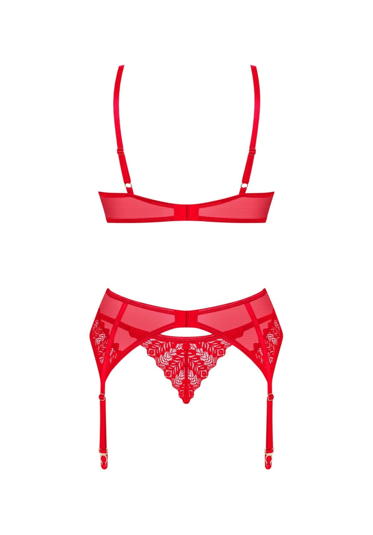 Conjunto de lingerie Ingridia – vermelho 22151873121 | Obsessive