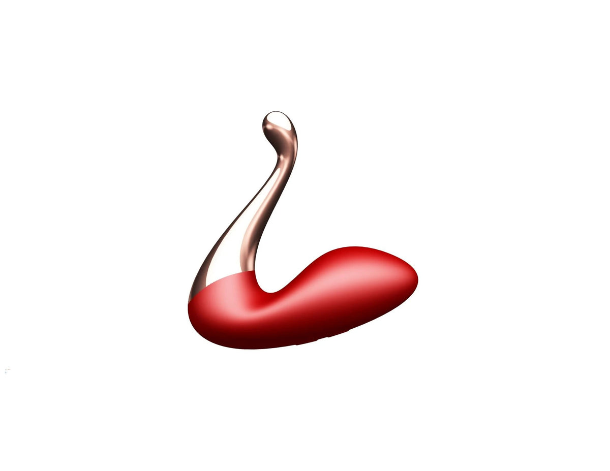 Stimulateur clitoridien Swan interchangeable heads 9 fonctions – rechargeable, contrôlé par appli, rouge | Favorites