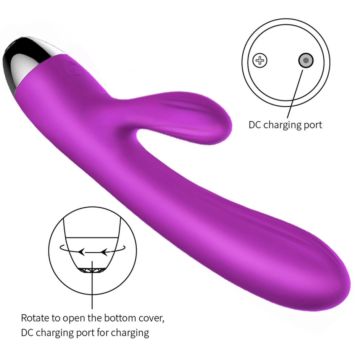 Vibrador rabbit Pulsator 7+ 7 funções – recarregável, com aquecimento, roxo | Favorites