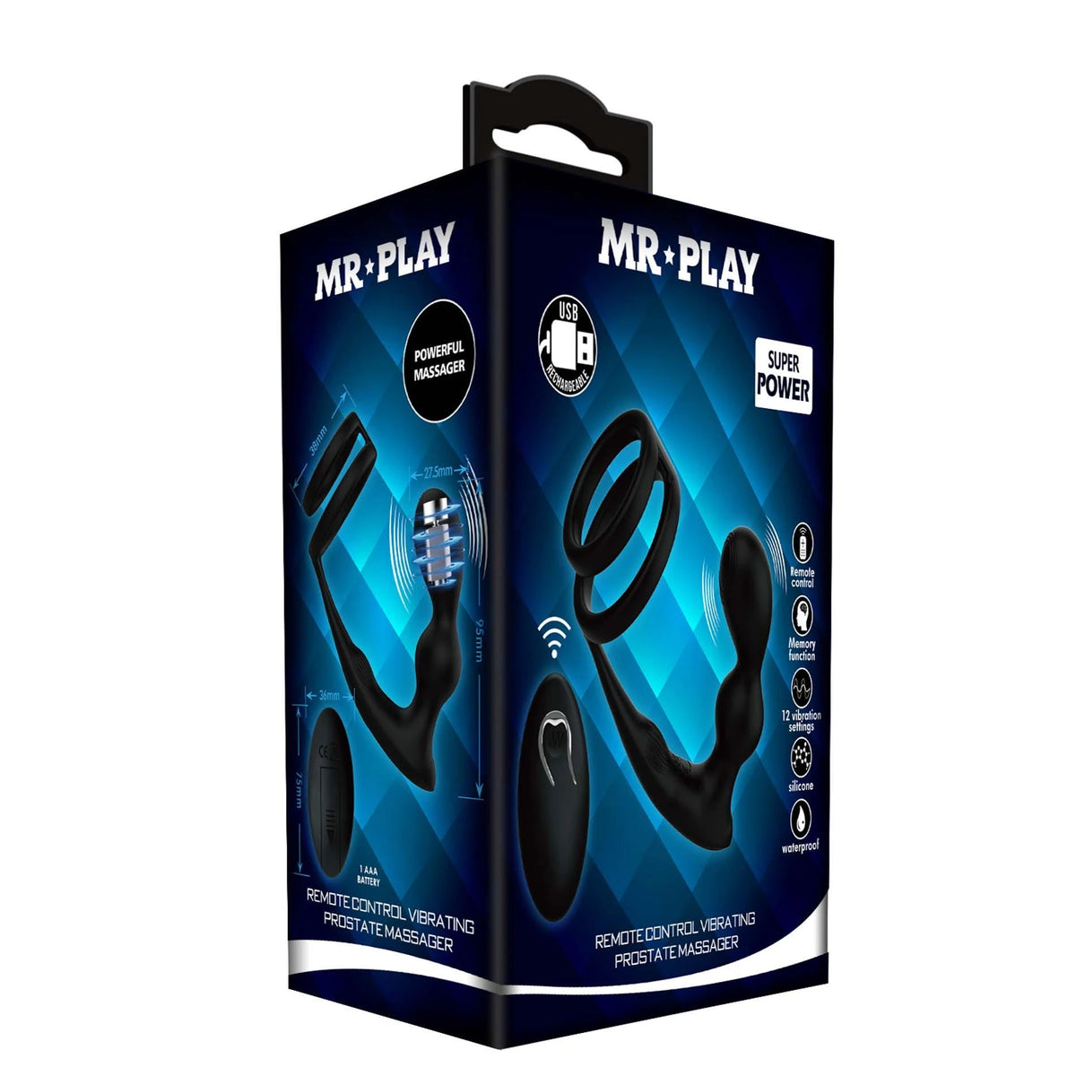Anello fallico 12 funzioni – con telecomando, ricaricabile | Mr. Play