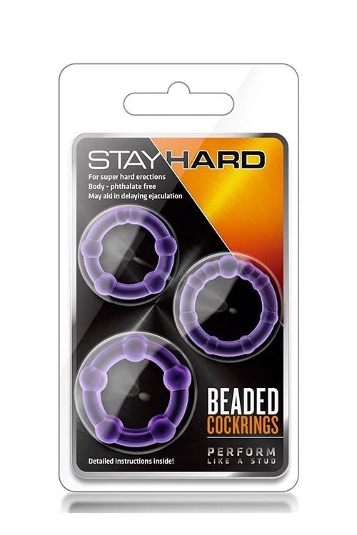 Anello fallico Stay Beaded Cockrings – viola | Blush