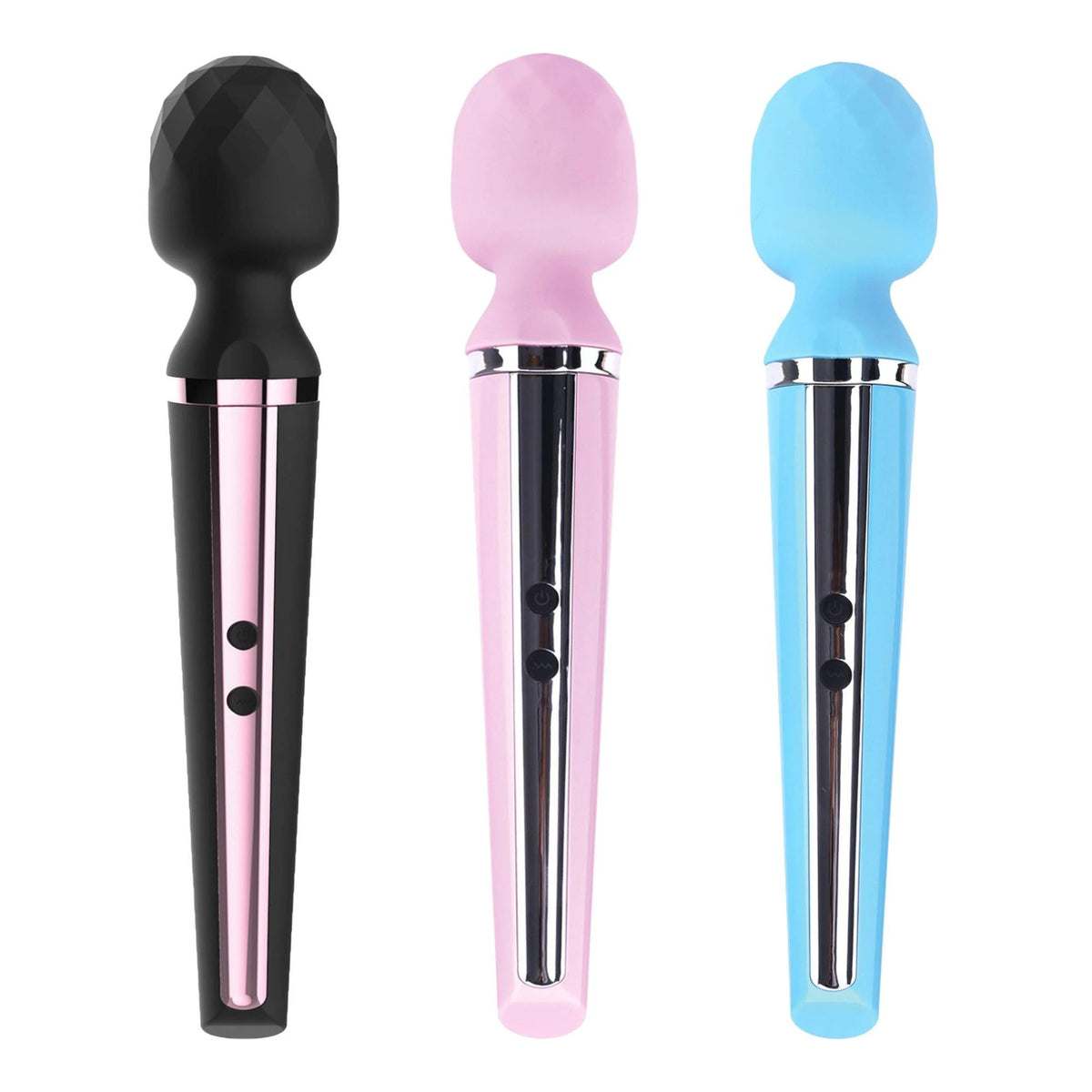 Masajeador wand Genius 10 funciones – recargable, azul claro | Favorites