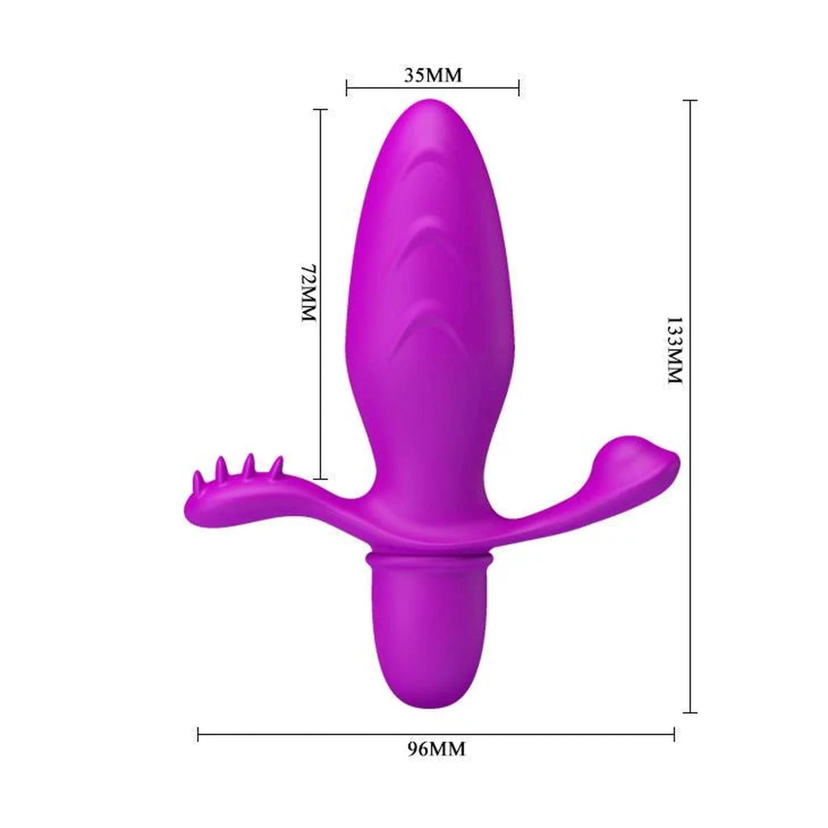 Plug anal Fitch 10 funciones – vibrador, fucsia | Pretty Love