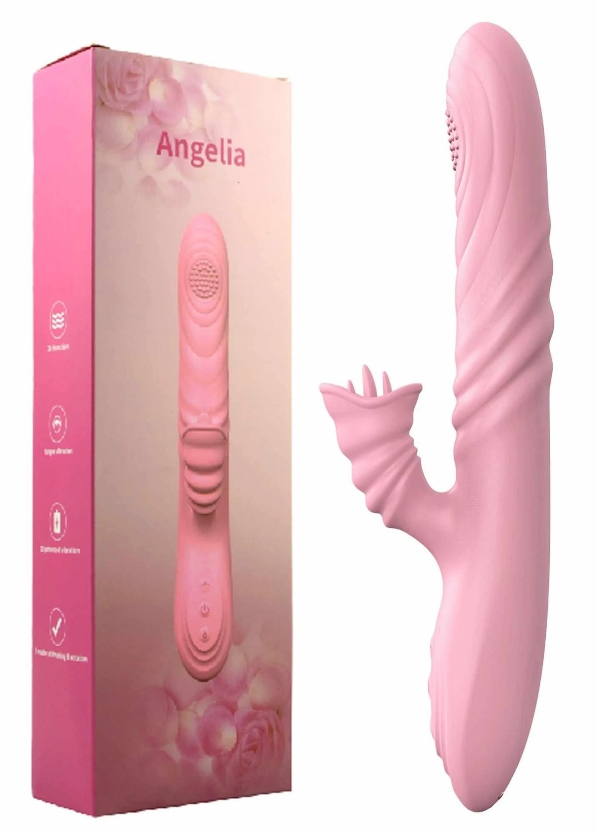 Stimolatore clitorideo Angelia 3 funzioni – ricaricabile, a spinta, nude | Favorites