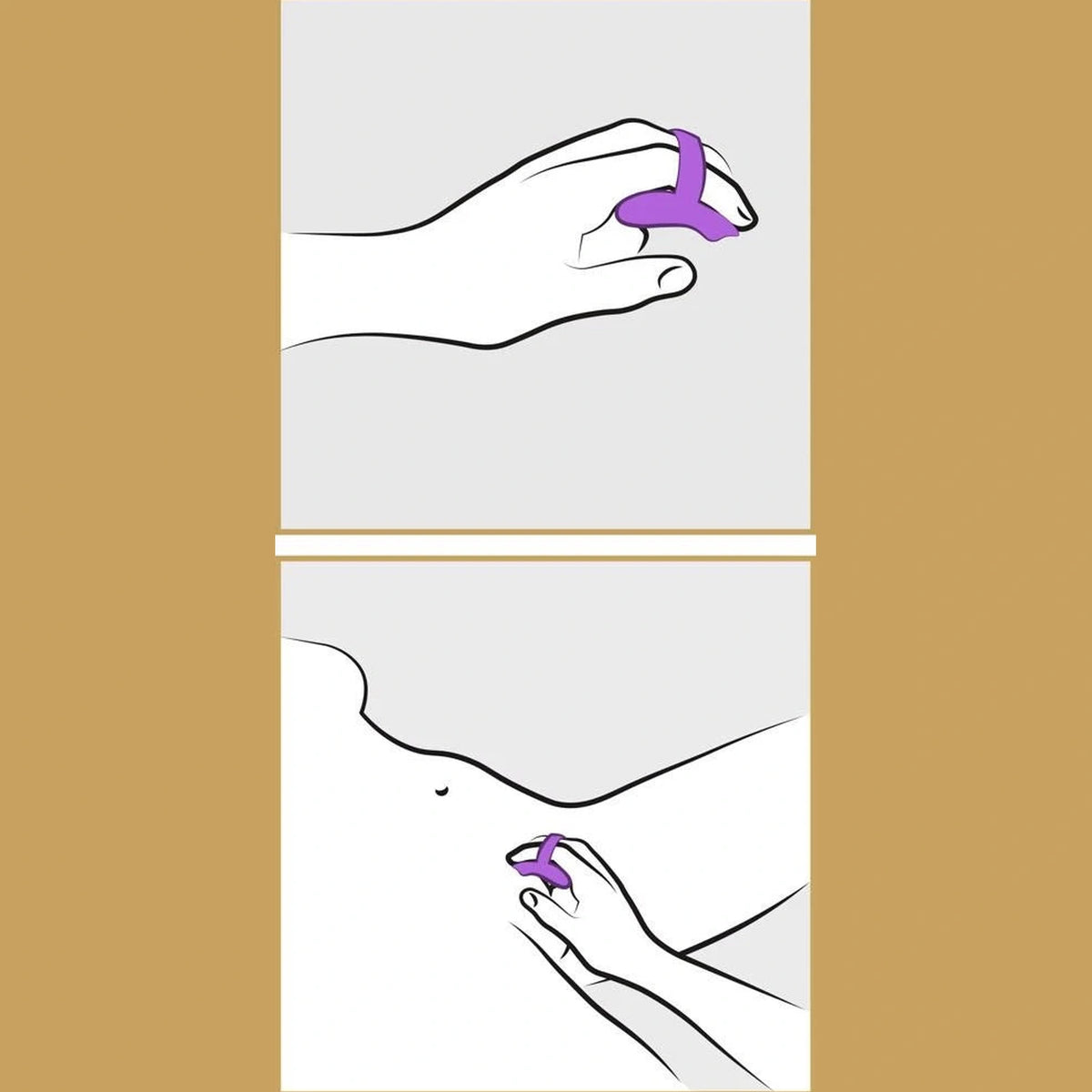 Fingervibrator – wiederaufladbar, lila | Fantasy For Her