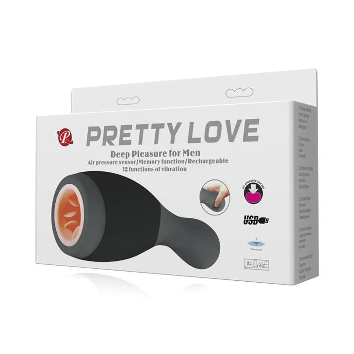 Masturbatore 12 funzioni – ricaricabile, vibrante, nude | Pretty Love