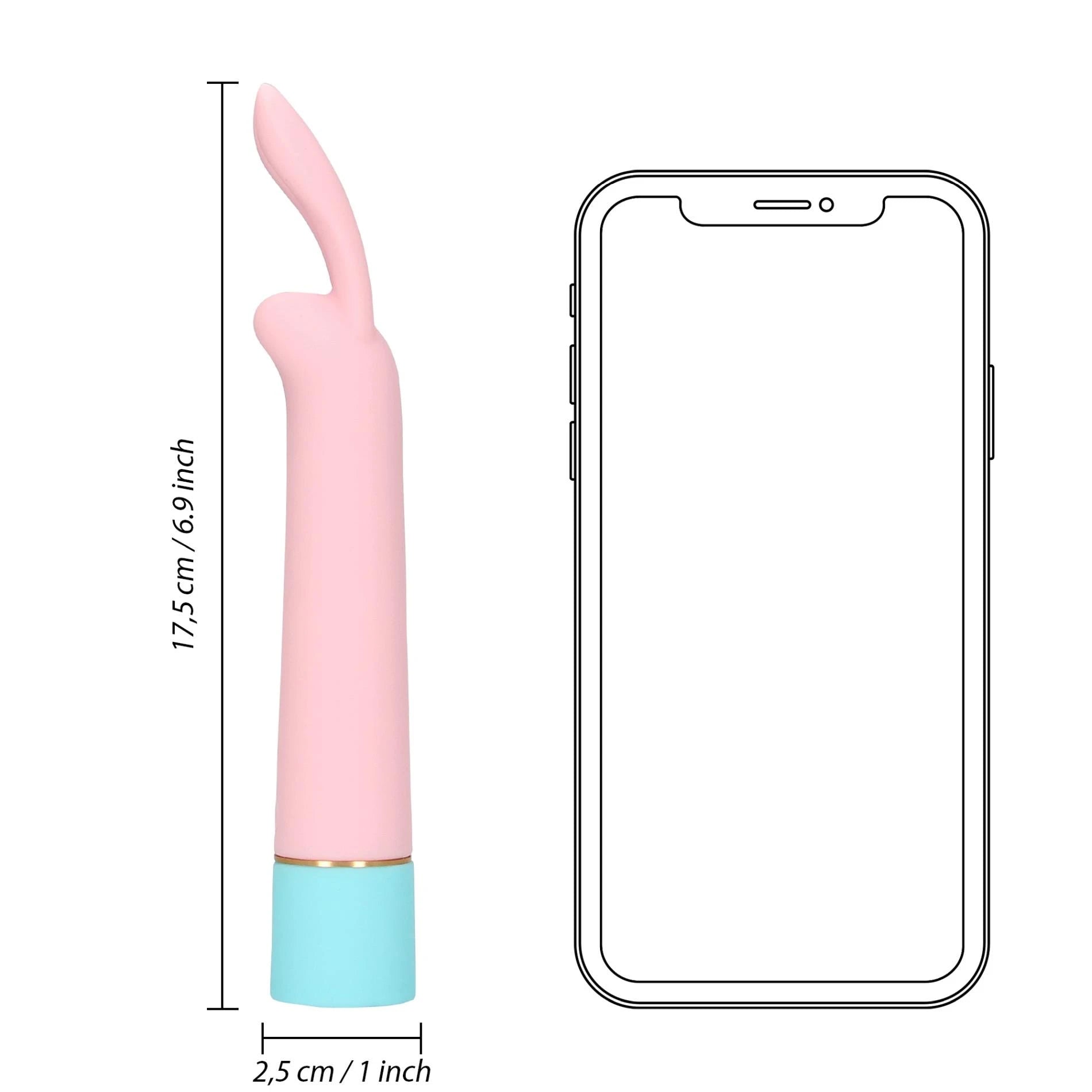 Mini Rabbit Vibrator with USB Charger - Cherry Chiffon