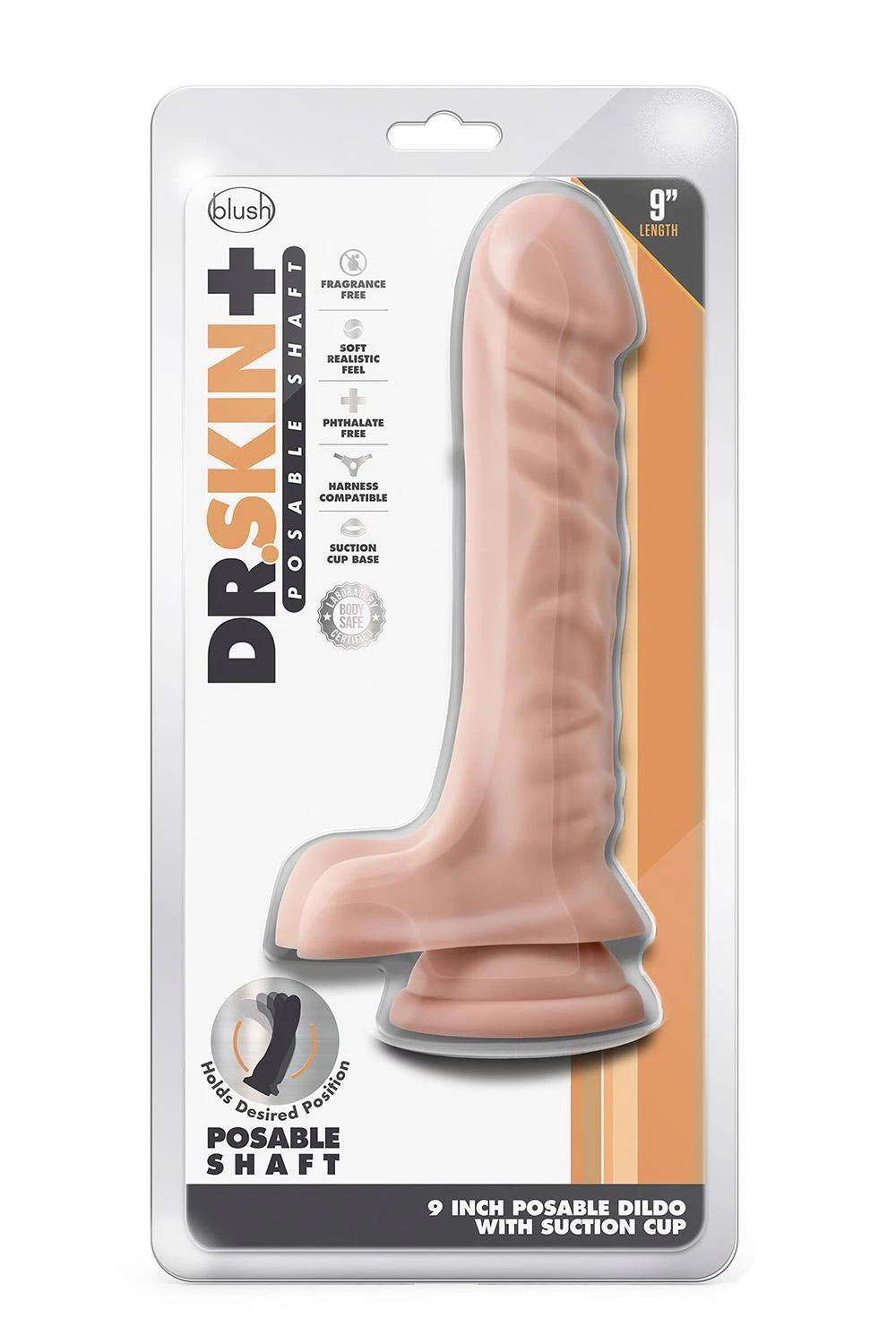Dildo DR Posable Vanilla 22.9 cm – mit Saugnapf 35-331743 | Blush