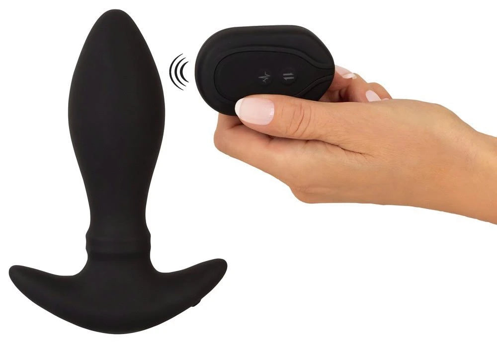 Plug anale Moving 3 velocità – vibrante, ricaricabile, nero | ANOS