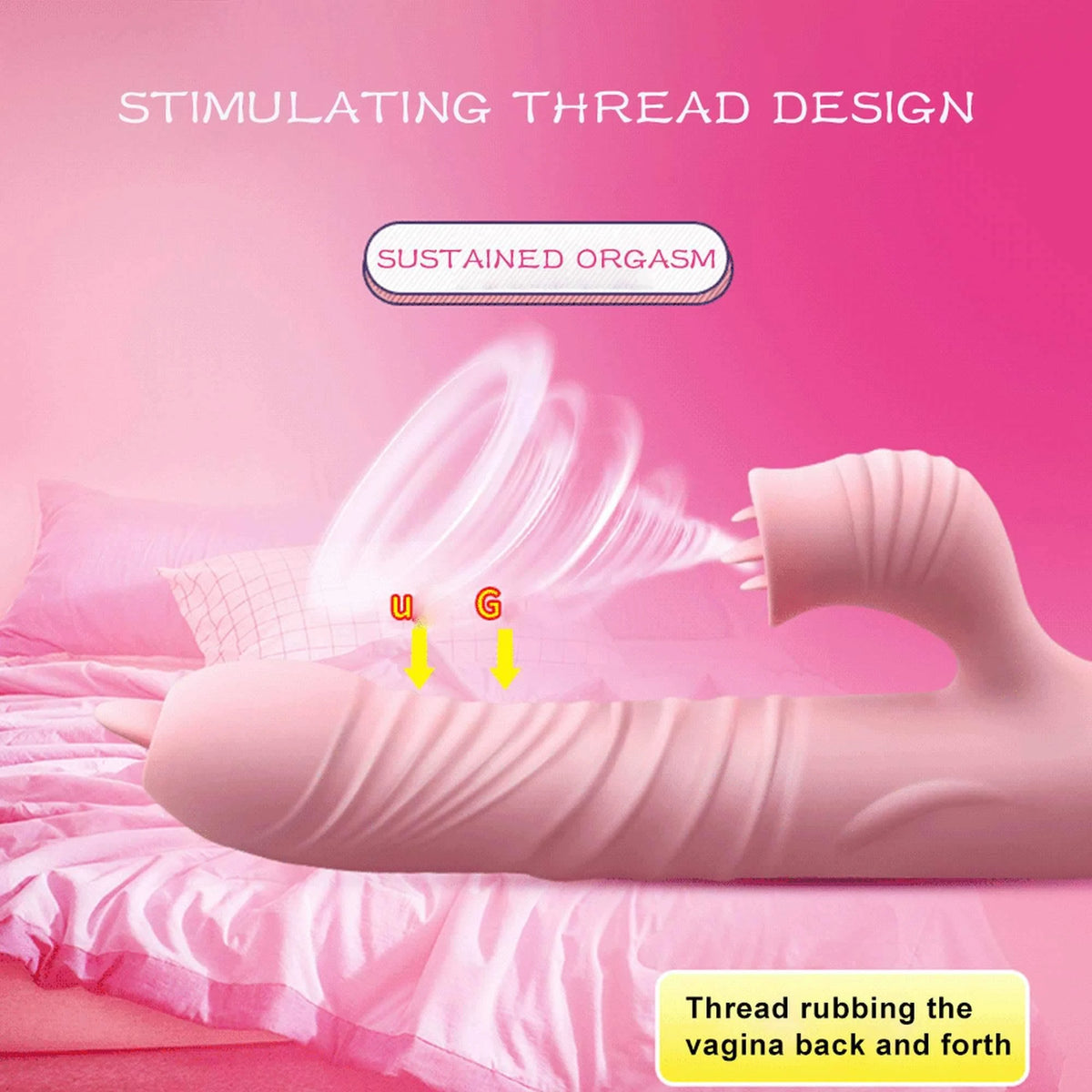 Clitoral stimulator Fanny 20 functions – rechargeable, heating, pink | Favorites