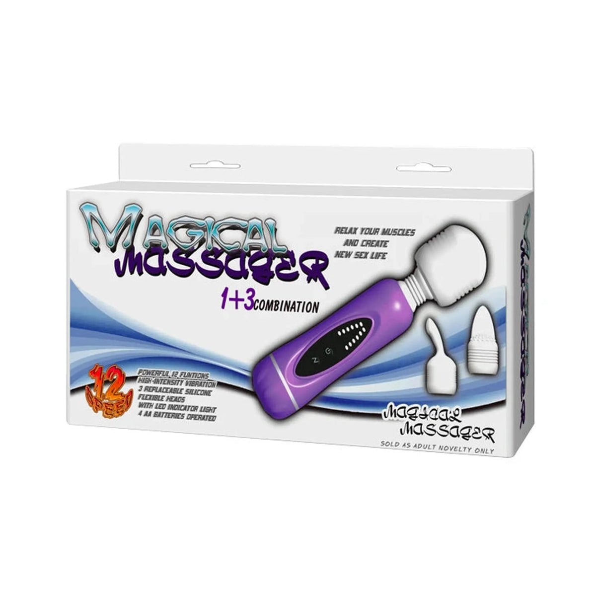 Massaggiatore wand Magical 1+3 combination 12 funzioni | Baile