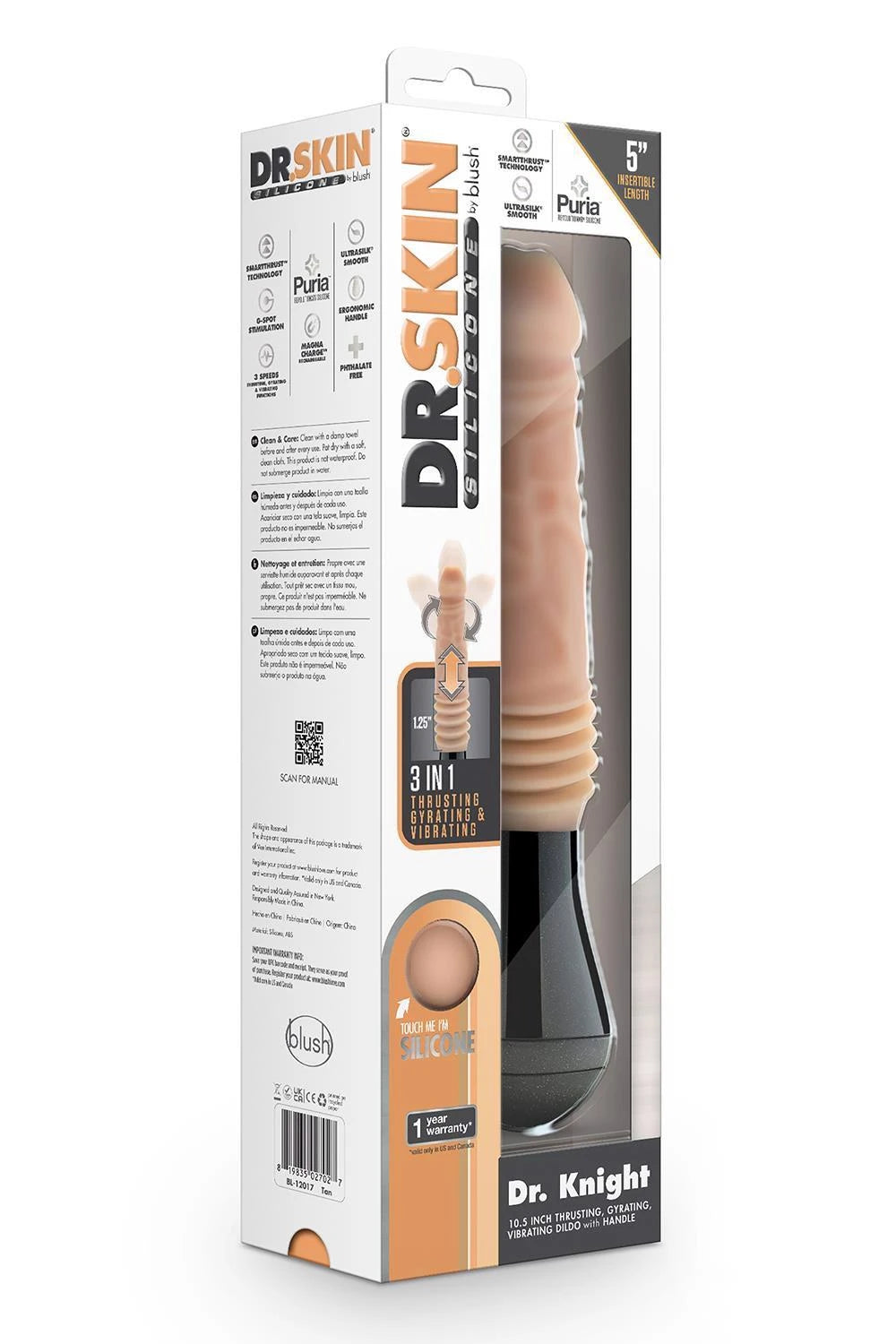 DR. SKIN SILICONE DR. KNIGHT GODEMICH QUI POUSSE, TOURNE ET VIBRE BEIGE