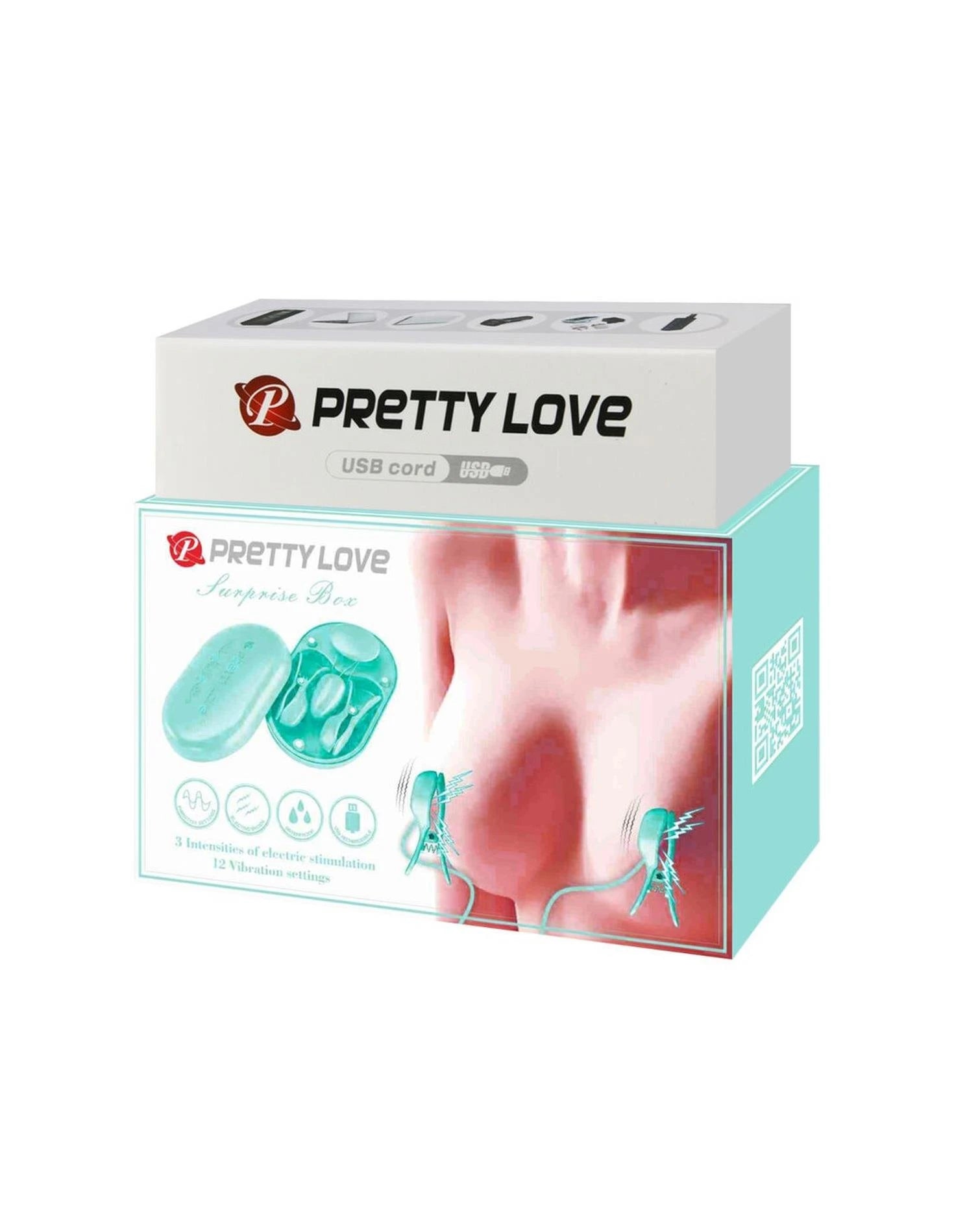 ABS, 3 intensities of electrical stimulation, 7 vibration settings, USB rechargeable.