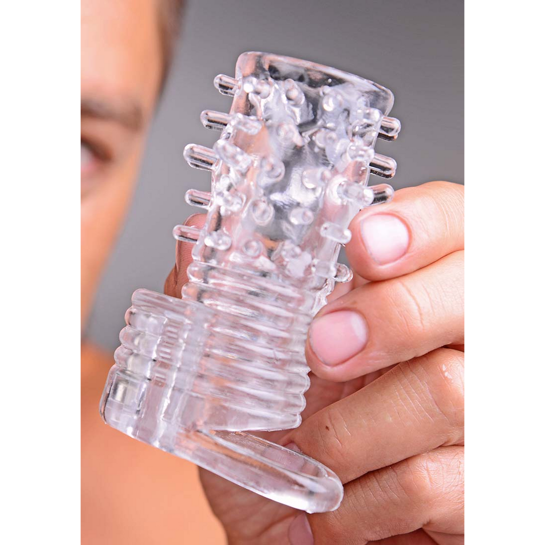 Guaina per il pene Textured Erection 8.3 cm – trasparente | XR Brands