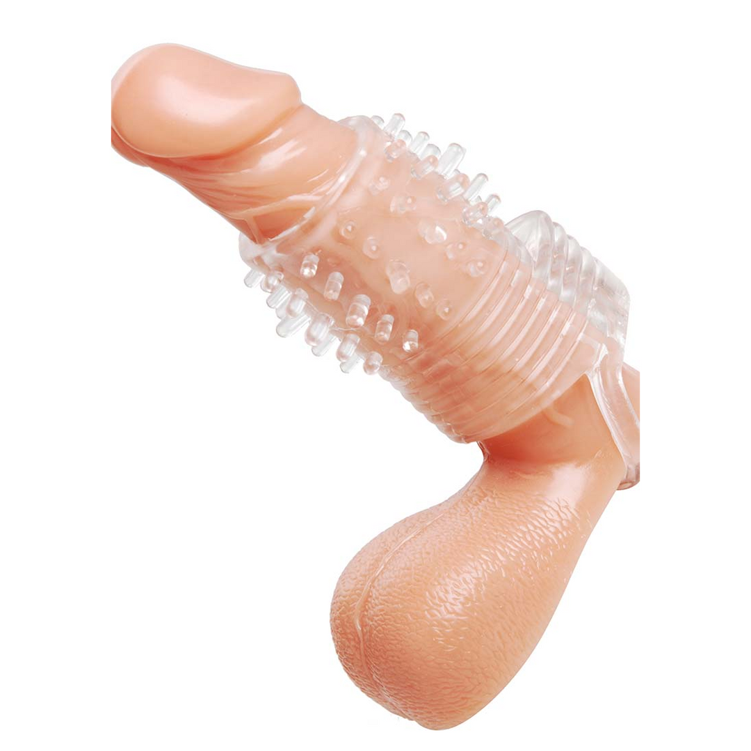 Guaina per il pene Textured Erection 8.3 cm – trasparente | XR Brands