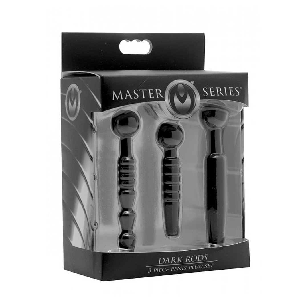 Dark Rods - Ensemble de 3 plugs péniens en silicone